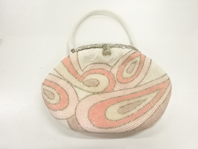 アンティーク　ビーズ抽象模様バッグ